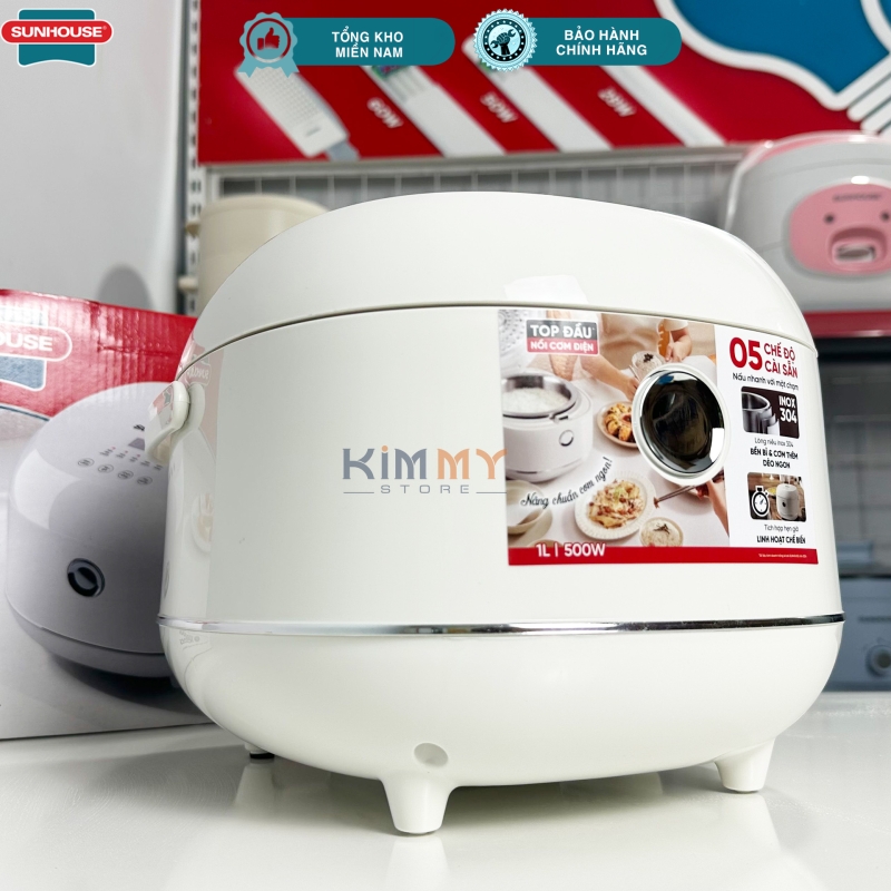 Nồi cơm điện tử 1L - Lòng nồi niêu INOX 304 Sunhouse SHD8803